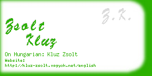 zsolt kluz business card